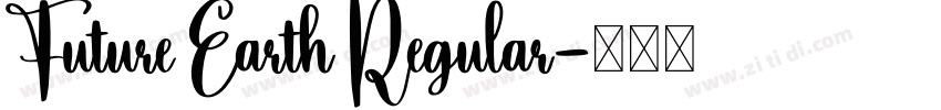 Future Earth Regular字体转换